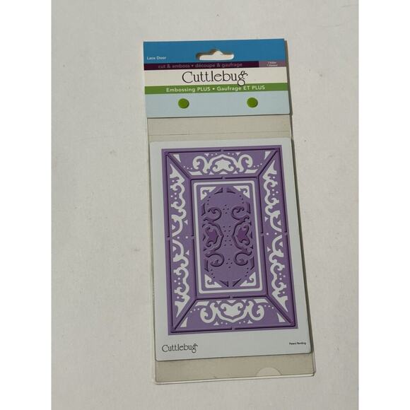 Cuttlebug LACE DOOR Embossing PLUS Folder Cut & Emboss Card +‎ Reindeer Folder - Picture 2 of 4